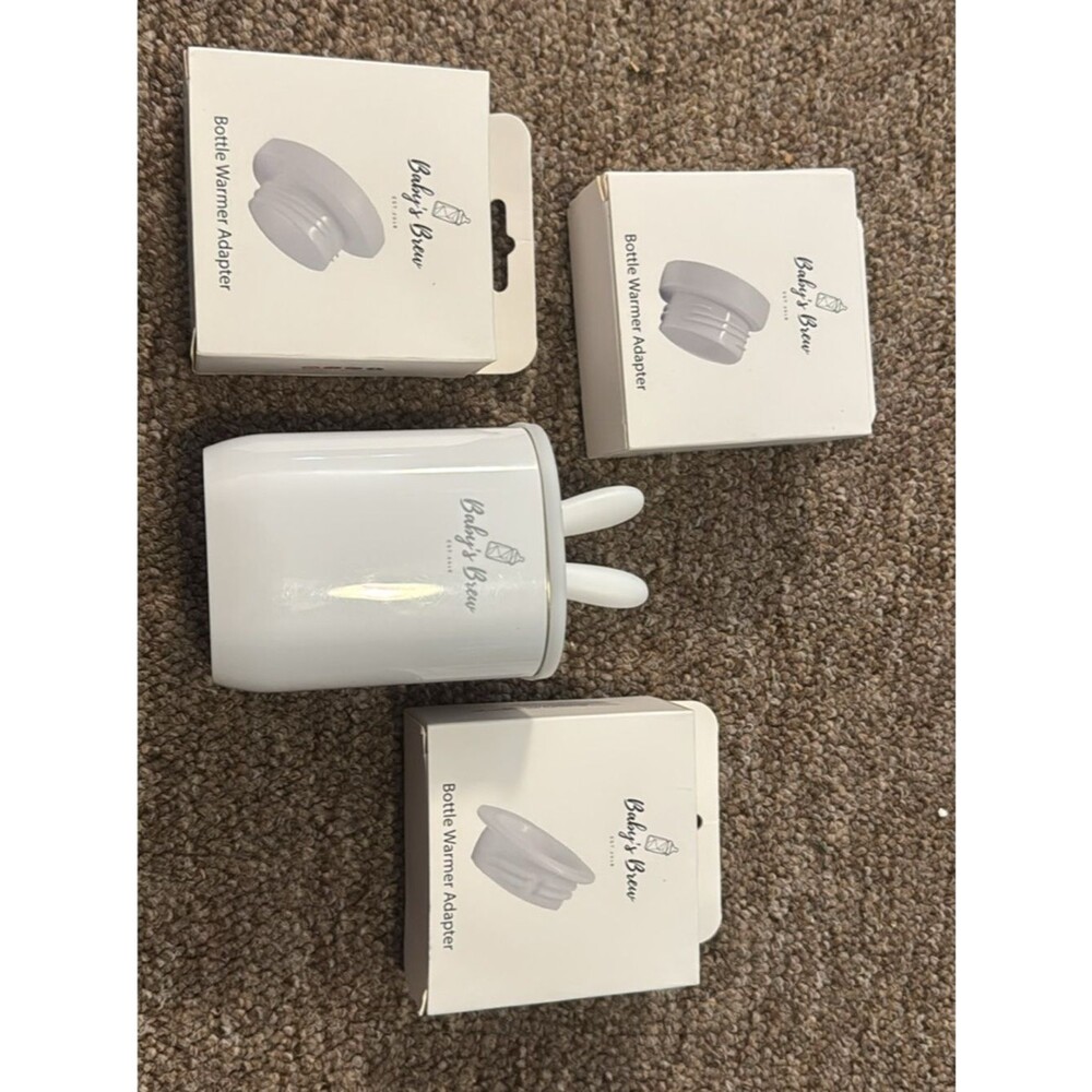 Baby's Brew White Bottle Warmer with Adapters